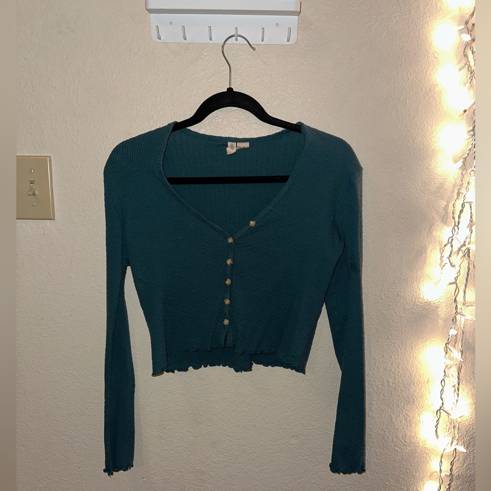 Blue Button Up